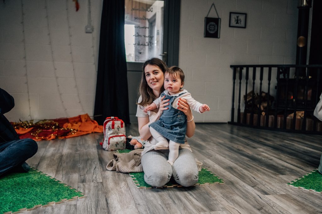 Mum enjoying class with baby girl